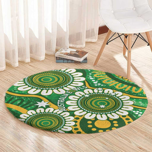 Bowls Australia Round Carpet Aboriginal Art National Color - Aussie Hoodie