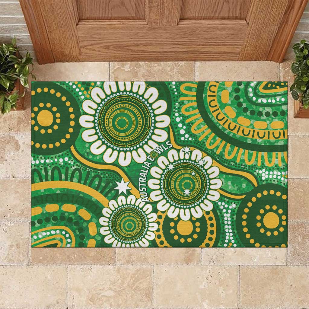 Bowls Australia Rubber Doormat Aboriginal Art National Color - Aussie Hoodie