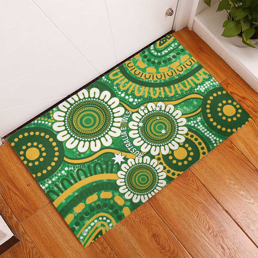 Bowls Australia Rubber Doormat Aboriginal Art National Color - Aussie Hoodie