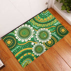 Bowls Australia Rubber Doormat Aboriginal Art National Color - Aussie Hoodie