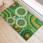 Bowls Australia Rubber Doormat Aboriginal Art National Color - Aussie Hoodie