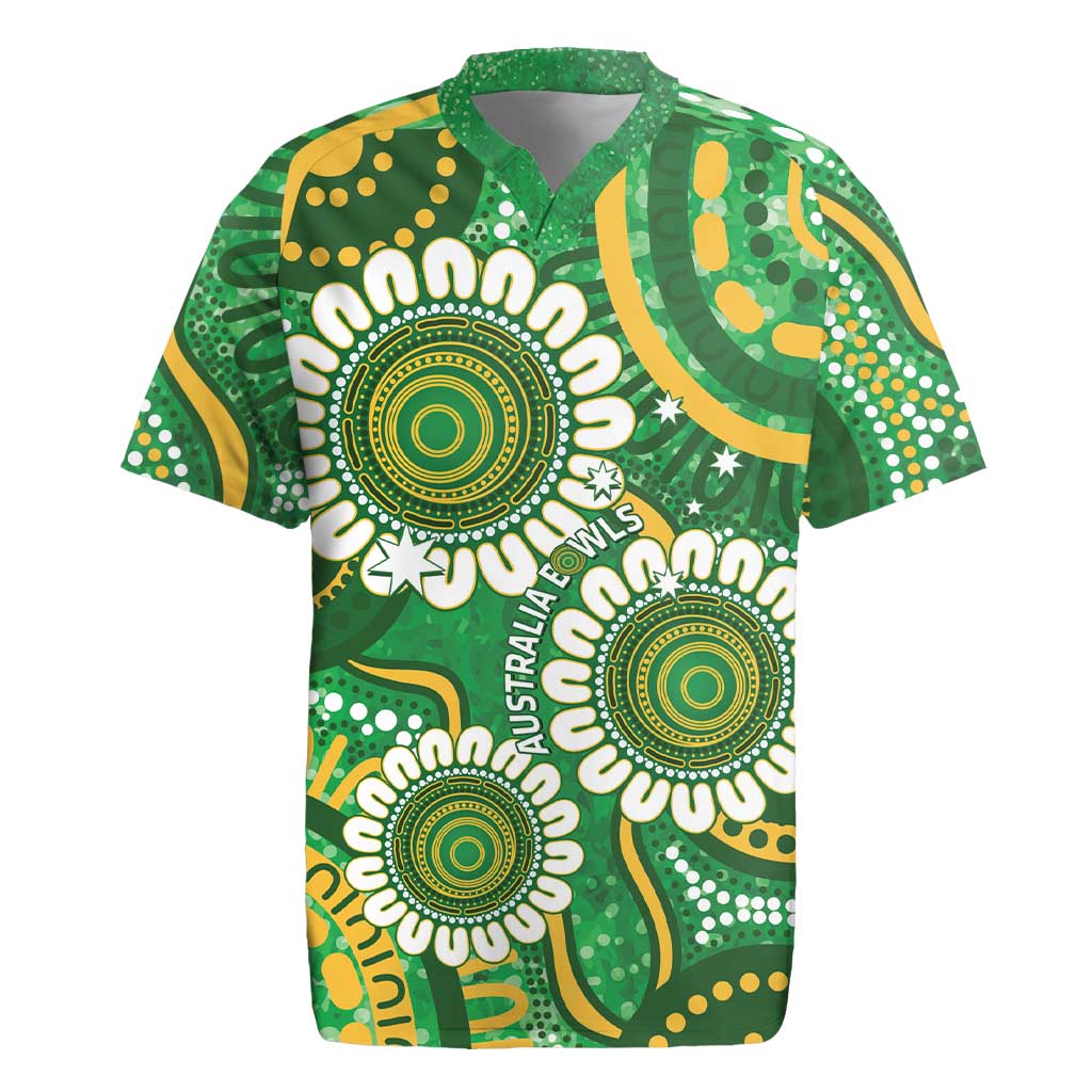 Bowls Australia Custom Rugby Jersey Aboriginal Art National Color - Aussie Hoodie