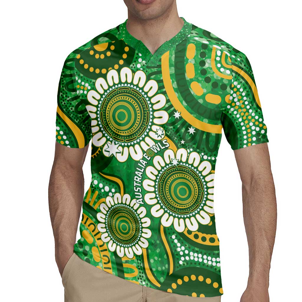 Bowls Australia Custom Rugby Jersey Aboriginal Art National Color - Aussie Hoodie