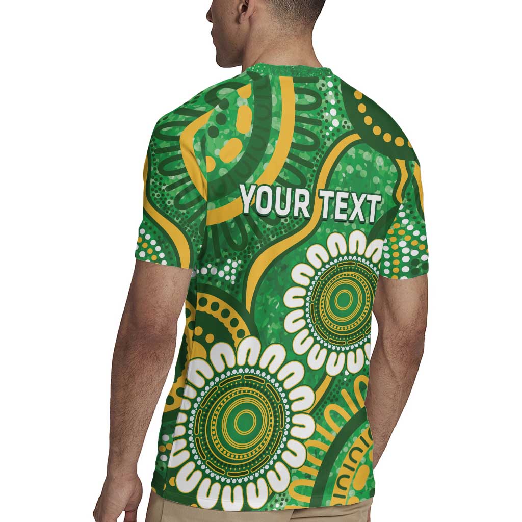 Bowls Australia Custom Rugby Jersey Aboriginal Art National Color - Aussie Hoodie