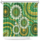 Bowls Australia Shower Curtain Aboriginal Art National Color - Aussie Hoodie