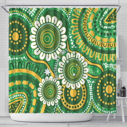 Bowls Australia Shower Curtain Aboriginal Art National Color - Aussie Hoodie