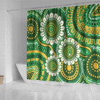 Bowls Australia Shower Curtain Aboriginal Art National Color - Aussie Hoodie