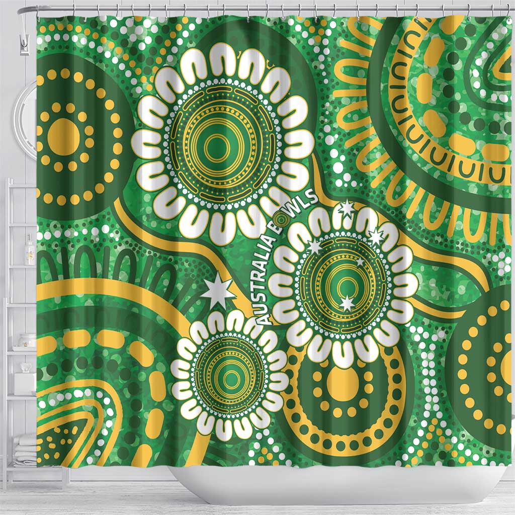 Bowls Australia Shower Curtain Aboriginal Art National Color - Aussie Hoodie