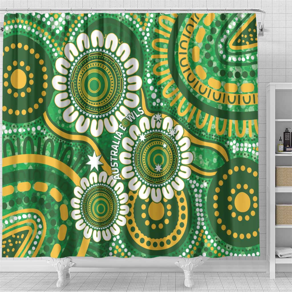 Bowls Australia Shower Curtain Aboriginal Art National Color - Aussie Hoodie
