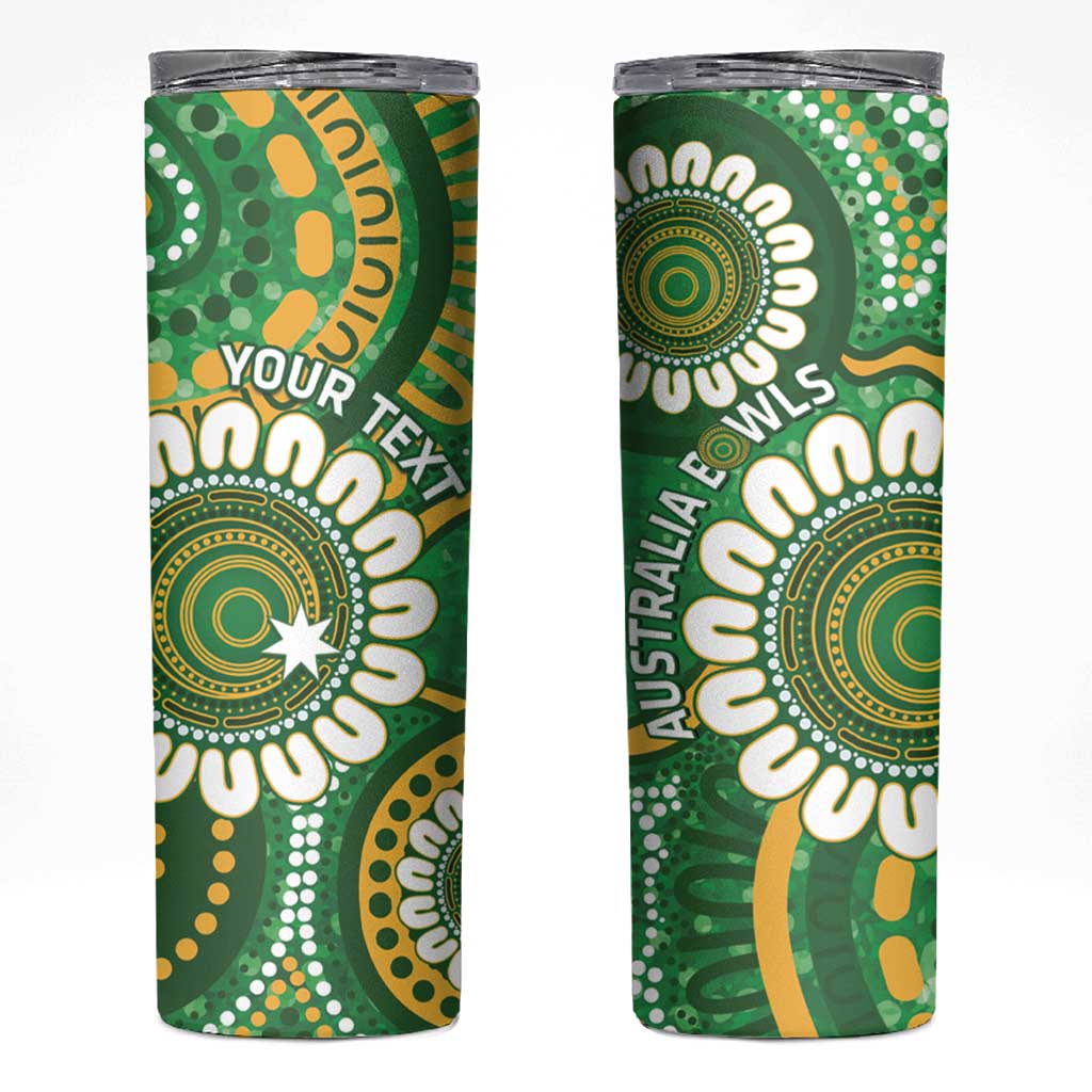 Bowls Australia Custom Skinny Tumbler Aboriginal Art National Color - Aussie Hoodie