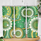 Bowls Australia Custom Skinny Tumbler Aboriginal Art National Color - Aussie Hoodie