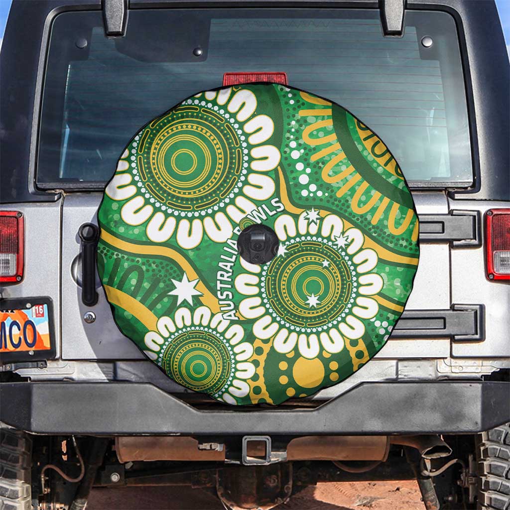 Bowls Australia Spare Tire Cover Aboriginal Art National Color - Aussie Hoodie