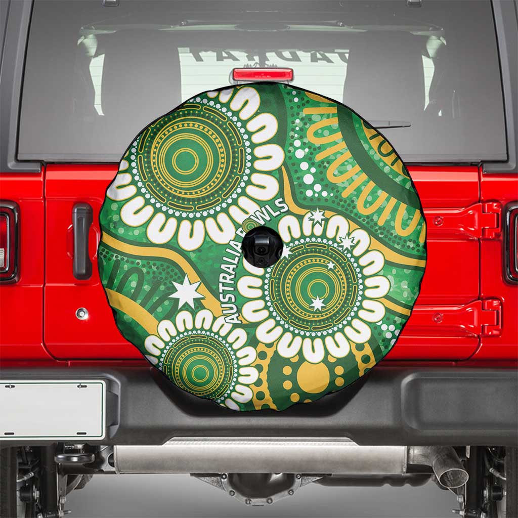 Bowls Australia Spare Tire Cover Aboriginal Art National Color - Aussie Hoodie