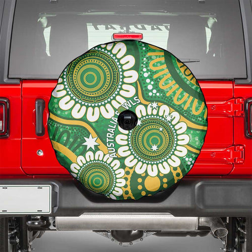 Bowls Australia Spare Tire Cover Aboriginal Art National Color - Aussie Hoodie