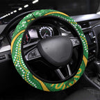 Bowls Australia Steering Wheel Cover Aboriginal Art National Color - Aussie Hoodie