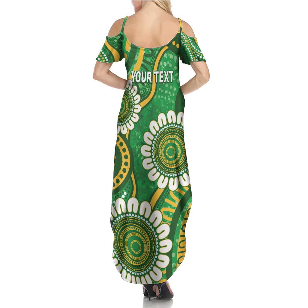Bowls Australia Custom Summer Maxi Dress Aboriginal Art National Color - Aussie Hoodie