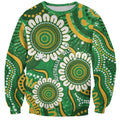 Bowls Australia Custom Sweatshirt Aboriginal Art National Color - Aussie Hoodie