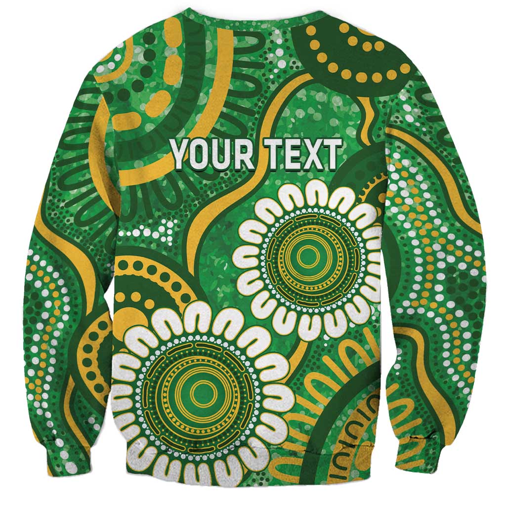 Bowls Australia Custom Sweatshirt Aboriginal Art National Color - Aussie Hoodie