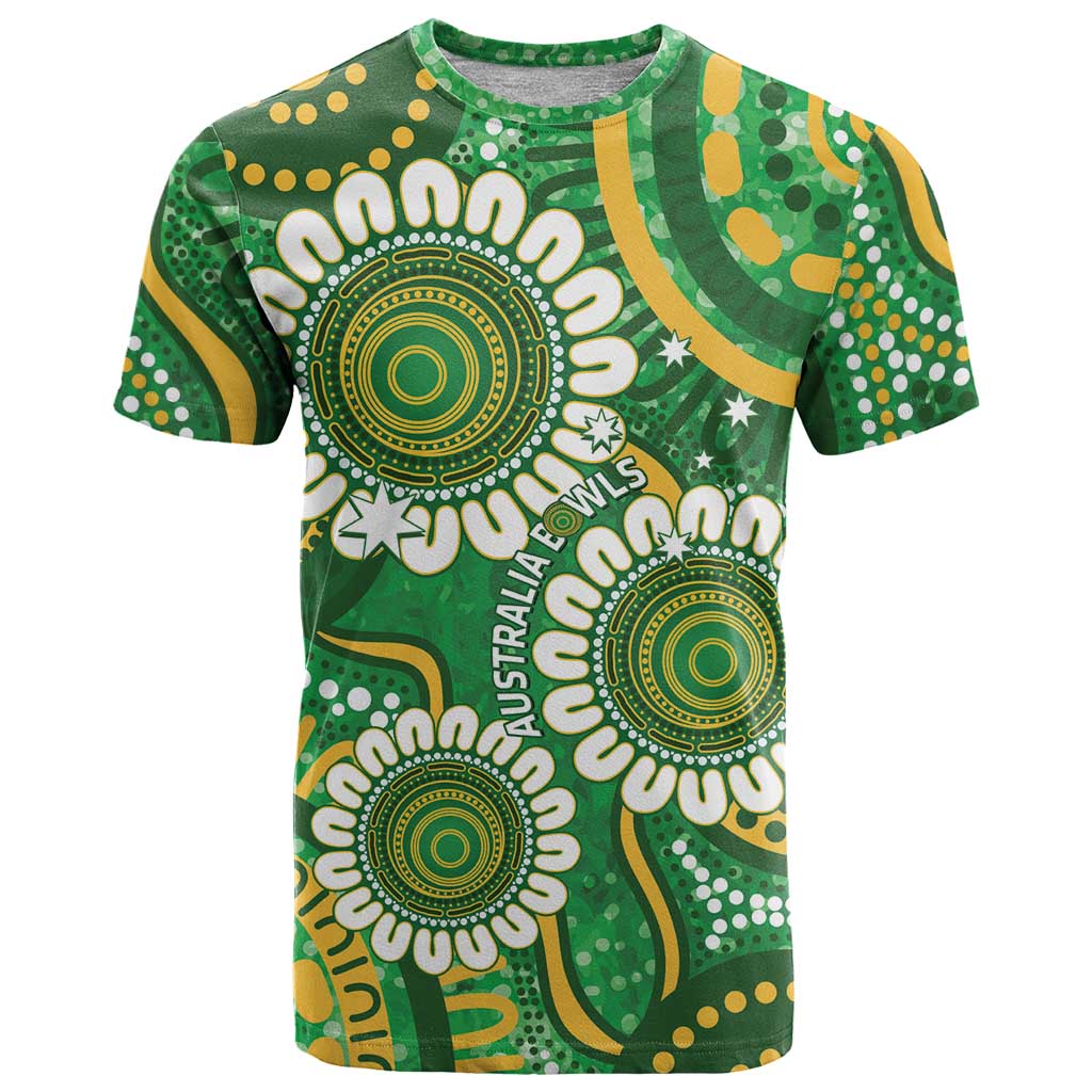 Bowls Australia Custom T Shirt Aboriginal Art National Color - Aussie Hoodie