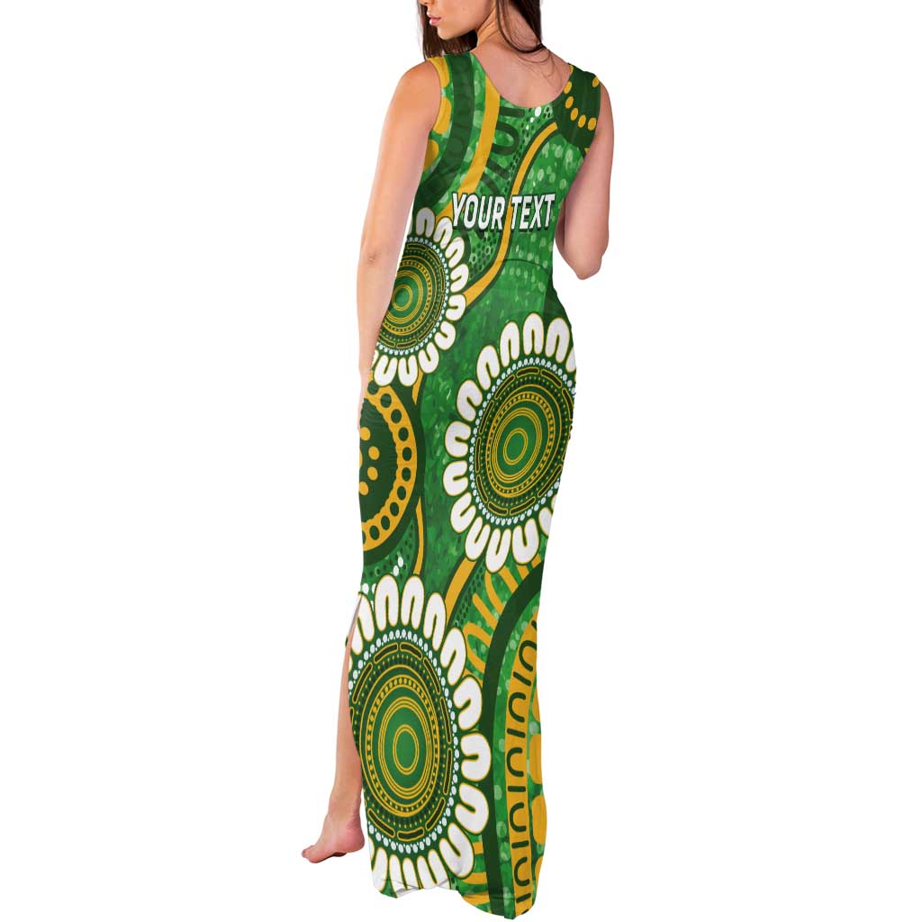 Bowls Australia Custom Tank Maxi Dress Aboriginal Art National Color - Aussie Hoodie