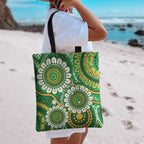 Bowls Australia Tote Bag Aboriginal Art National Color - Aussie Hoodie