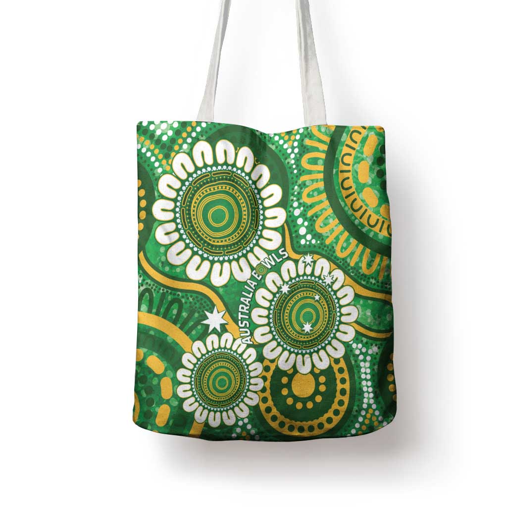 Bowls Australia Tote Bag Aboriginal Art National Color - Aussie Hoodie