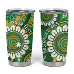 Bowls Australia Custom Tumbler Cup Aboriginal Art National Color - Aussie Hoodie