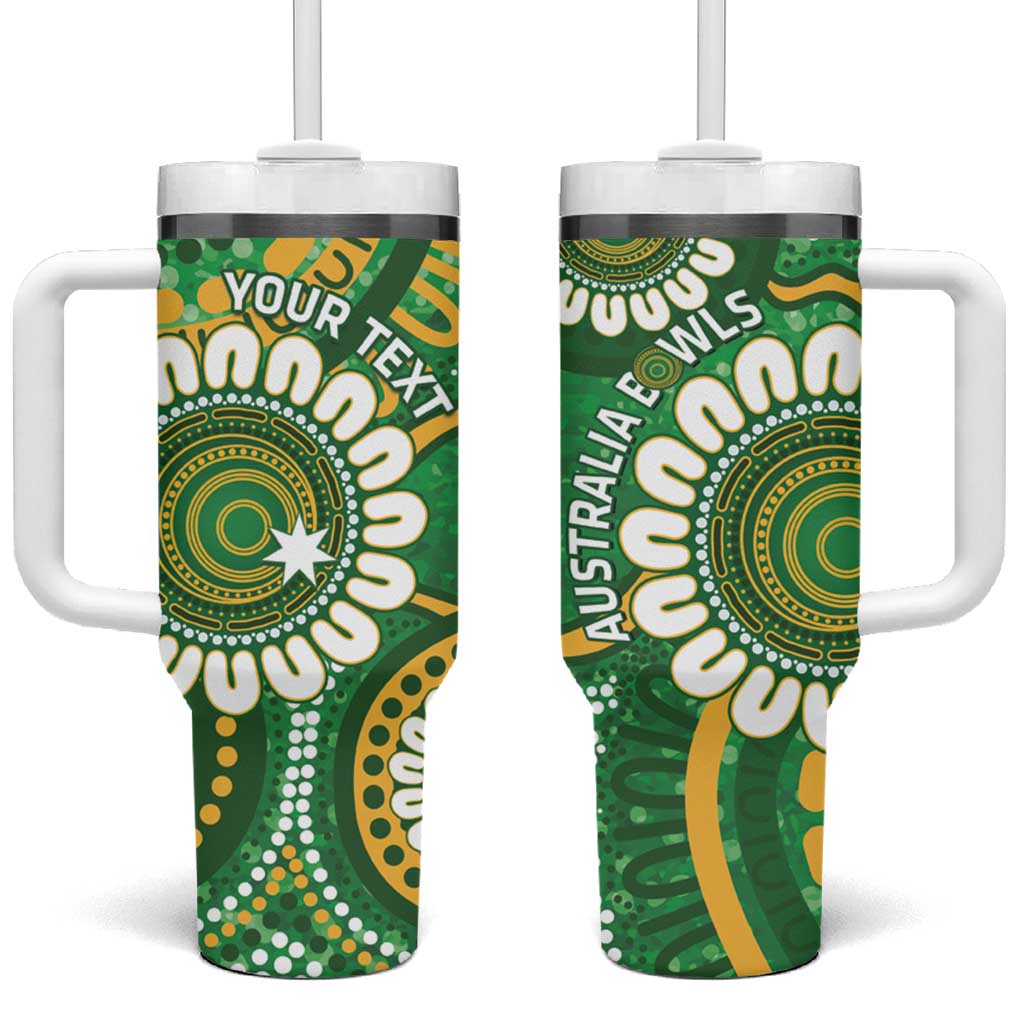Bowls Australia Custom Tumbler With Handle Aboriginal Art National Color - Aussie Hoodie