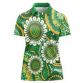 Bowls Australia Custom Women Polo Shirt Aboriginal Art National Color - Aussie Hoodie