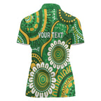 Bowls Australia Custom Women Polo Shirt Aboriginal Art National Color - Aussie Hoodie