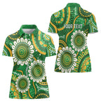 Bowls Australia Custom Women Polo Shirt Aboriginal Art National Color - Aussie Hoodie