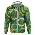 Bowls Australia Custom Zip Hoodie Aboriginal Art National Color - Aussie Hoodie