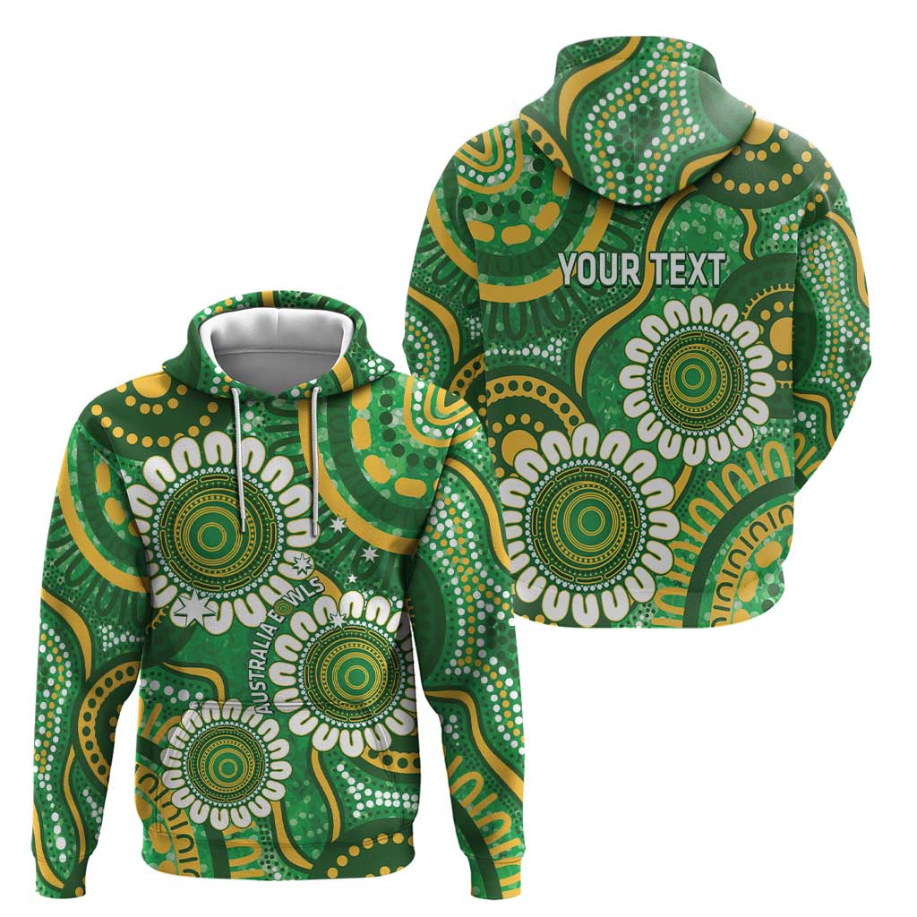 Bowls Australia Custom Zip Hoodie Aboriginal Art National Color - Aussie Hoodie