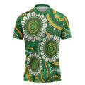 Bowls Australia Custom Zipper Polo Shirt Aboriginal Art National Color - Aussie Hoodie