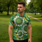 Bowls Australia Custom Zipper Polo Shirt Aboriginal Art National Color - Aussie Hoodie