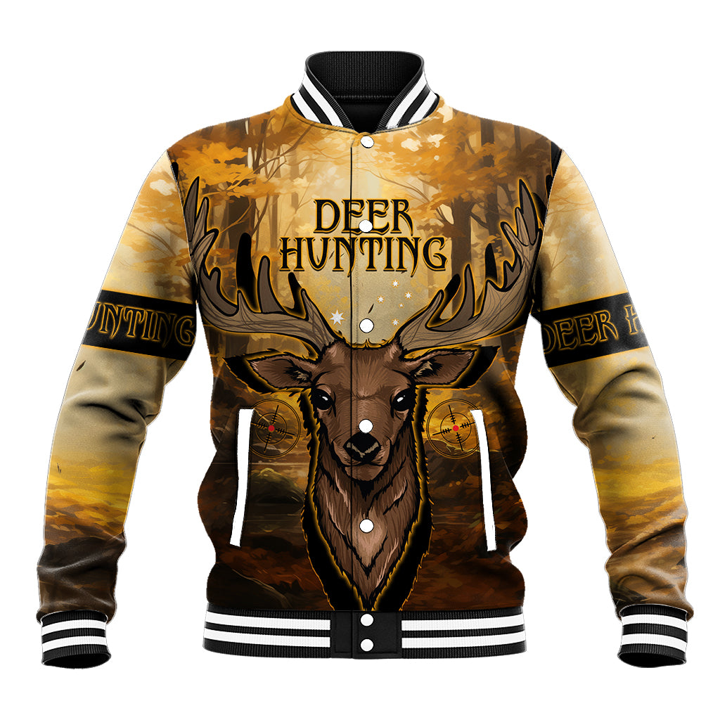 Personalised Deer Hunting Baseball Jacket Forest Vibes