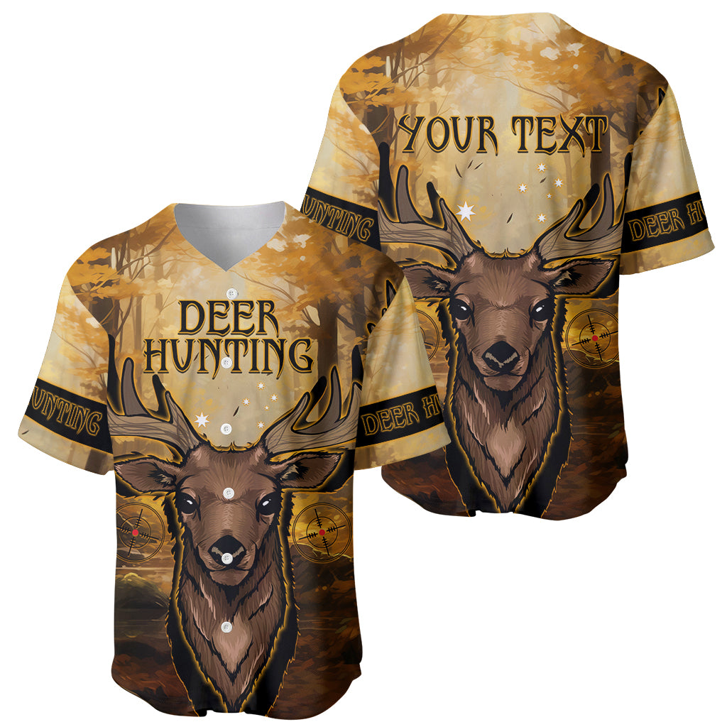Personalised Deer Hunting Baseball Jersey Forest Vibes