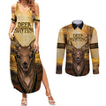 Personalised Deer Hunting Couples Matching Summer Maxi Dress and Long Sleeve Button Shirt Forest Vibes