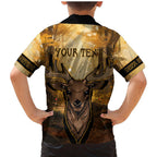 Personalised Deer Hunting Family Matching Mermaid Dress and Hawaiian Shirt Forest Vibes