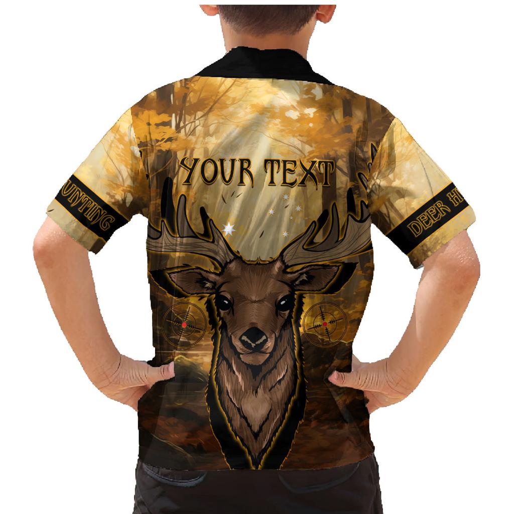 Personalised Deer Hunting Family Matching Mermaid Dress and Hawaiian Shirt Forest Vibes