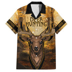 Personalised Deer Hunting Family Matching Short Sleeve Bodycon Dress and Hawaiian Shirt Forest Vibes