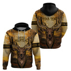 Personalised Deer Hunting Hoodie Forest Vibes