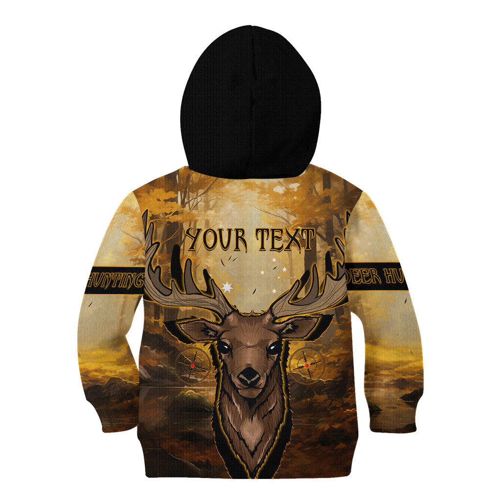 Personalised Deer Hunting Kid Hoodie Forest Vibes