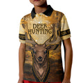 Personalised Deer Hunting Kid Polo Shirt Forest Vibes
