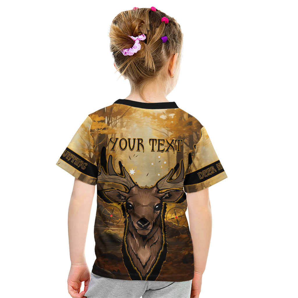 Personalised Deer Hunting Kid T Shirt Forest Vibes