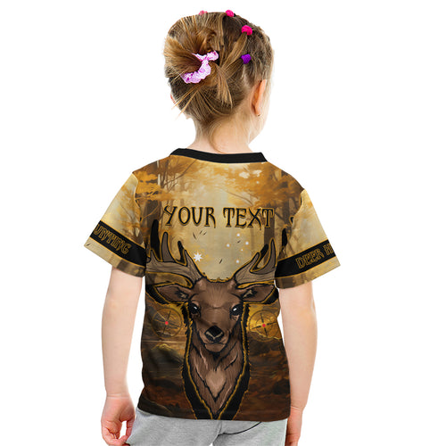 Personalised Deer Hunting Kid T Shirt Forest Vibes