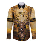 Personalised Deer Hunting Long Sleeve Button Shirt Forest Vibes