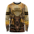 Personalised Deer Hunting Long Sleeve Shirt Forest Vibes
