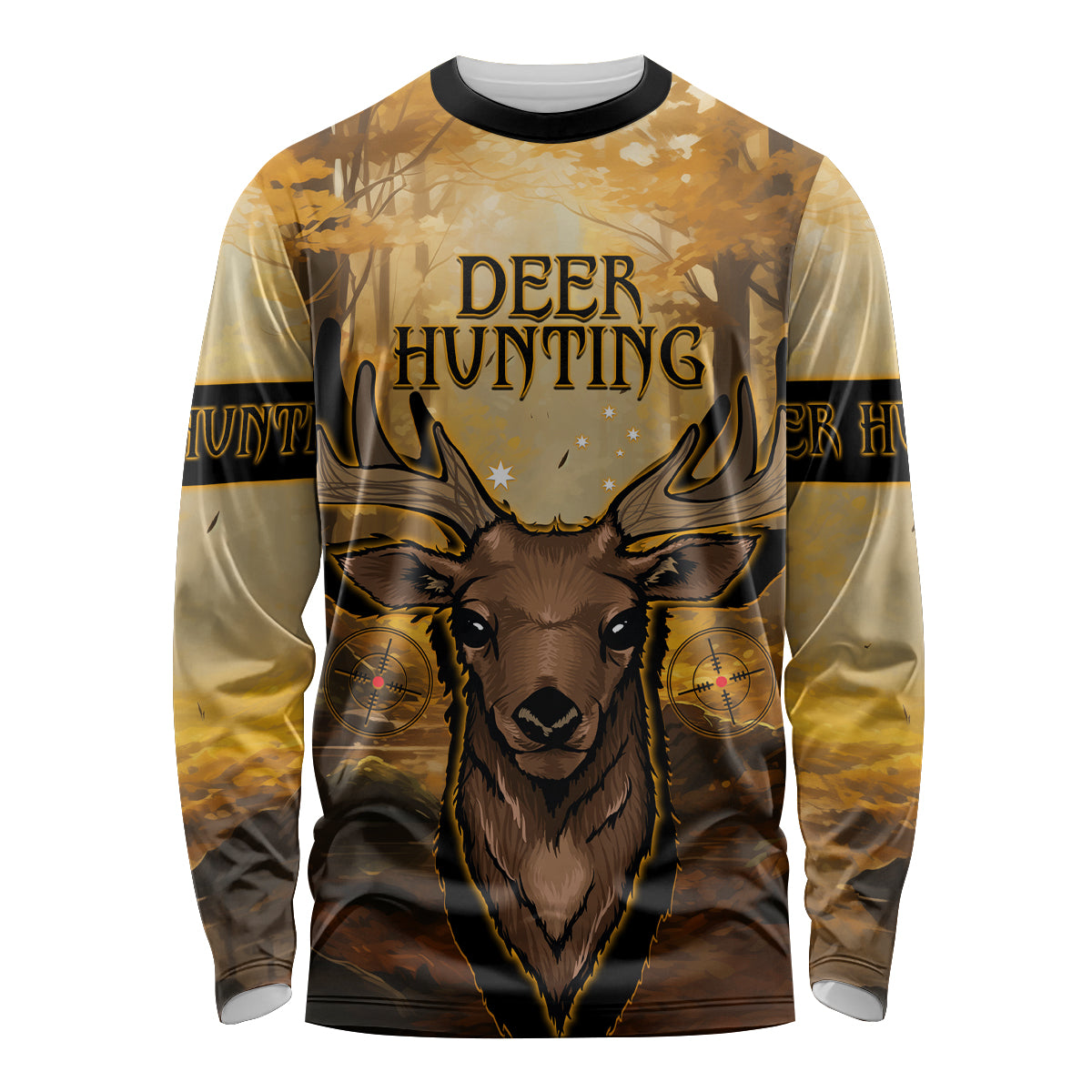 Personalised Deer Hunting Long Sleeve Shirt Forest Vibes
