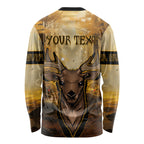 Personalised Deer Hunting Long Sleeve Shirt Forest Vibes